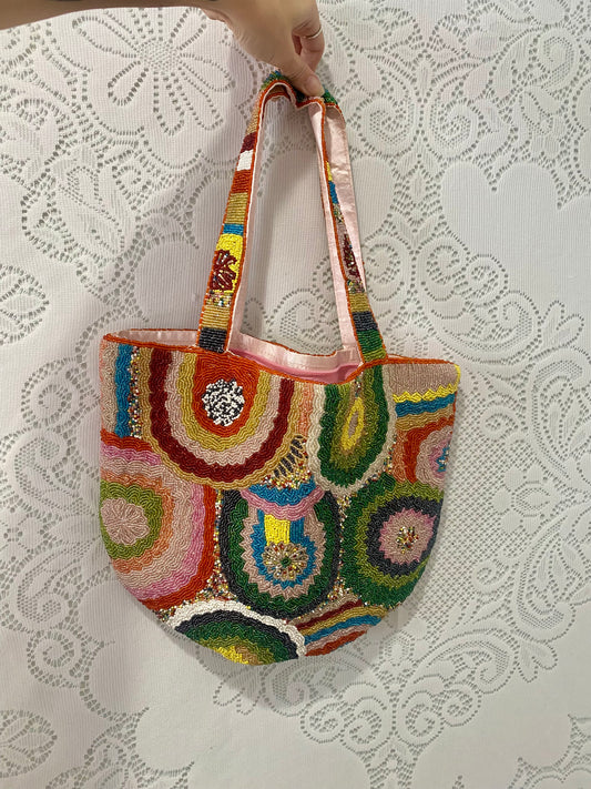 K.C.Malhan beaded tote