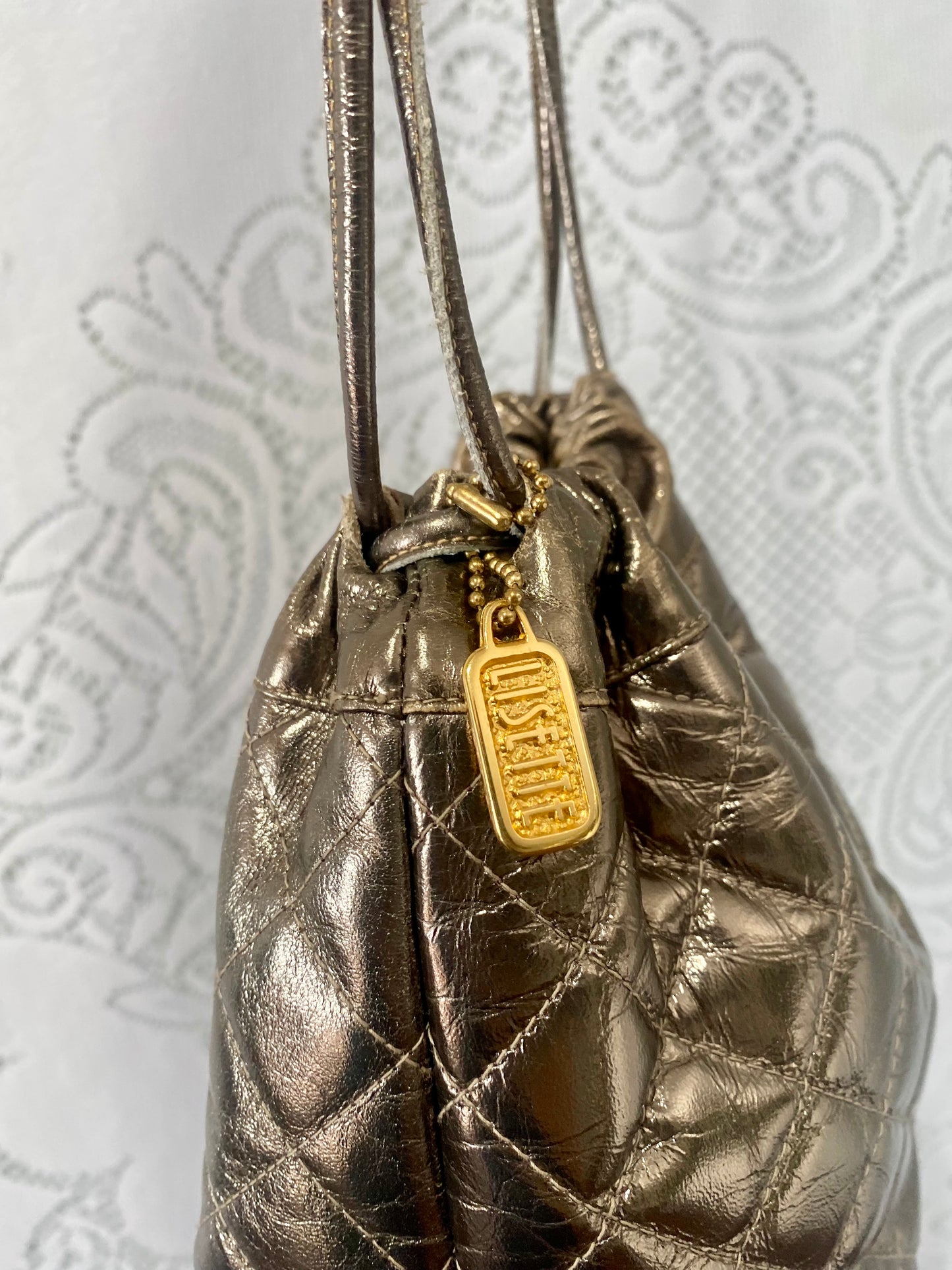 Vintage Lisette Metallic bucket bag