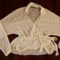 Zara white wrap blouse