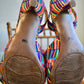 Impo rainbow kitten heels