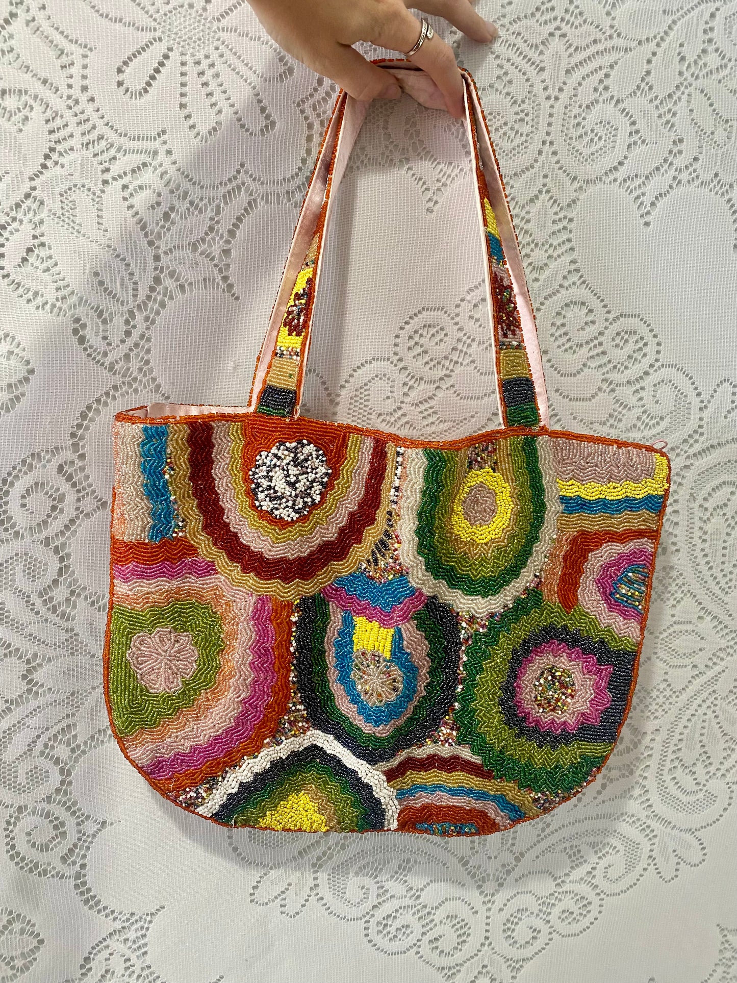 K.C.Malhan beaded tote