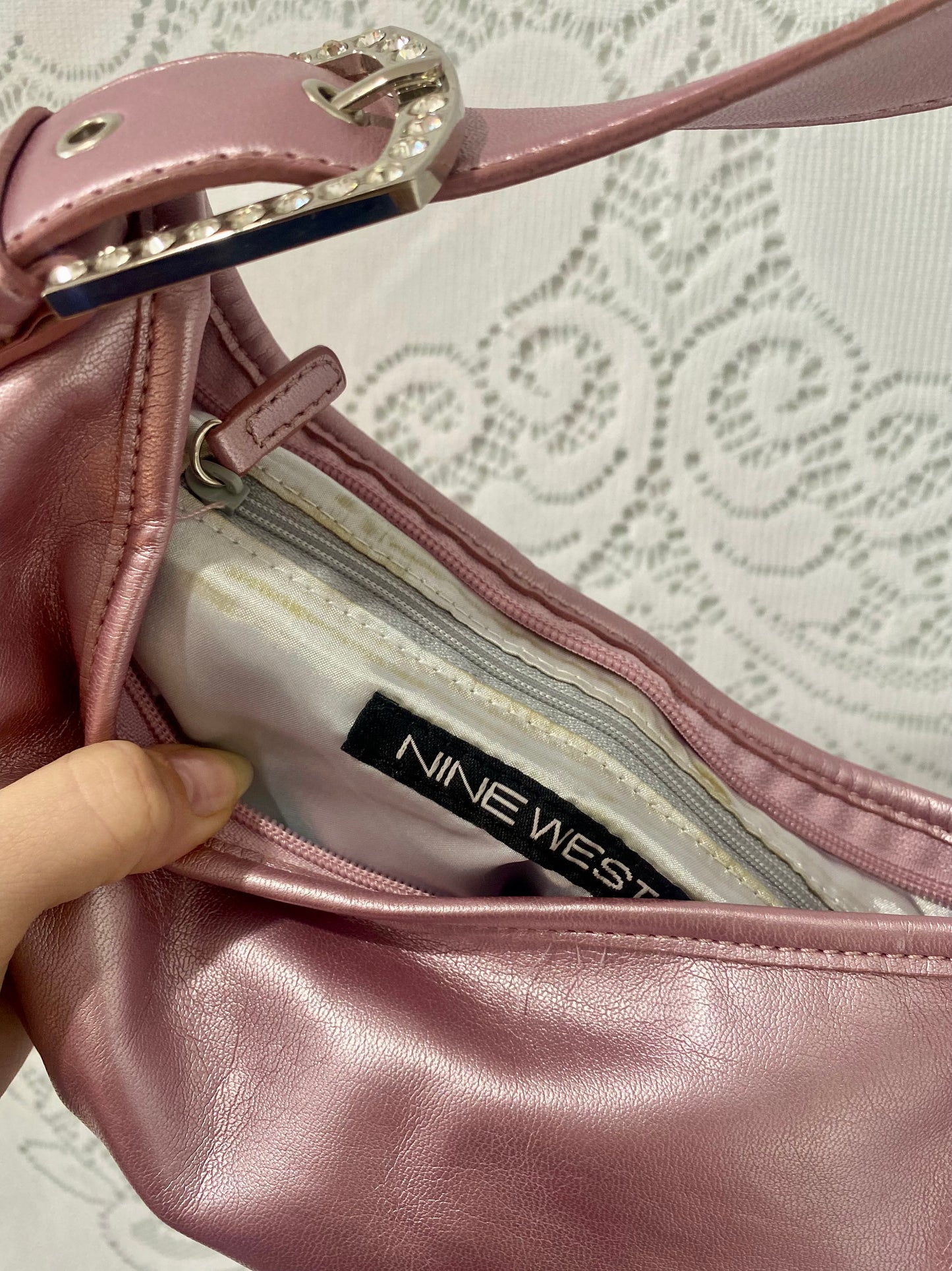 Y2K Nine West Pink Metallic purse