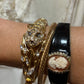 Trifari Goldtone Tiger Rhinestone bracelet