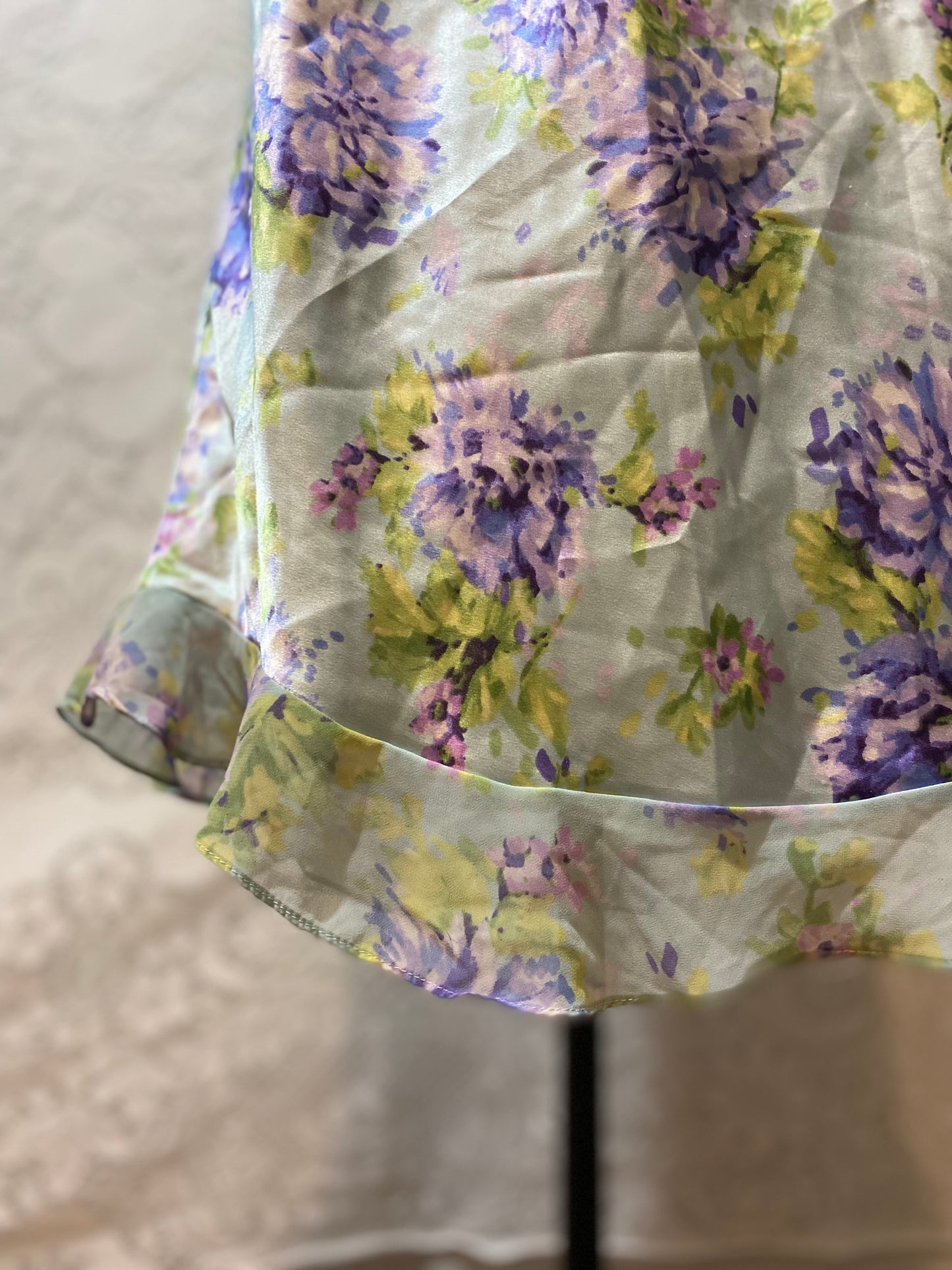 Vintage Oscar De La Renta floral lingerie dress