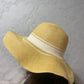 White striped sun hat