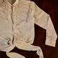 Victoria’s Secret creamy light pink tie blouse