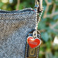 Vintage Coach herringbone wool & leather mini bag