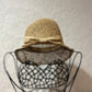 Tan straw visor hat
