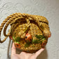 Vintage 50’s woven strawberry purse