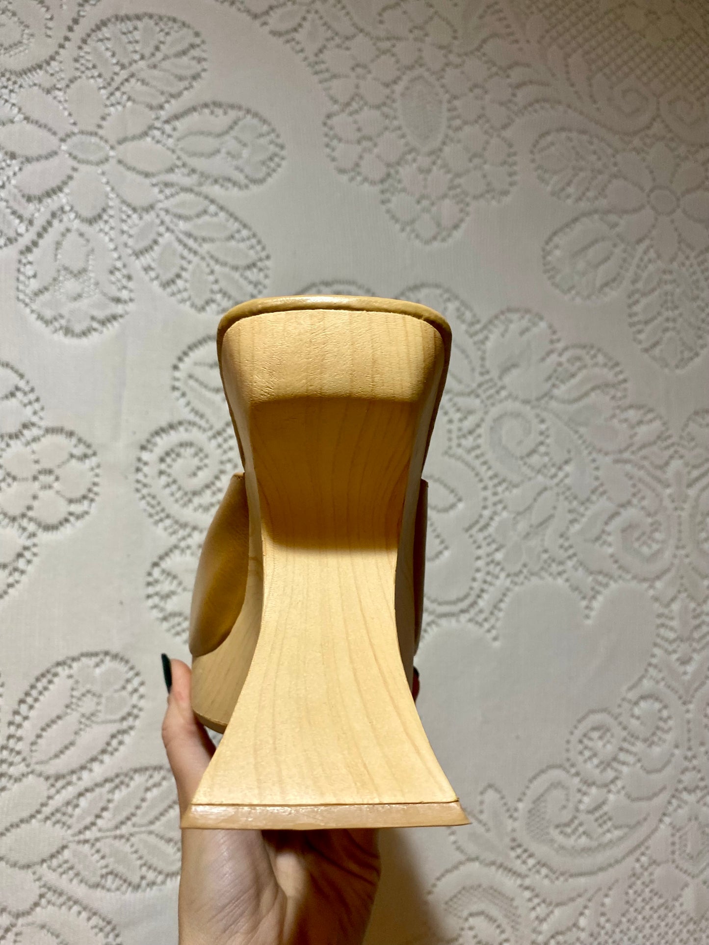 Y2K SPLASH wooden heels