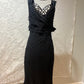 Vintage Lapis embroidered silk LBD