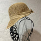 Tan straw visor hat