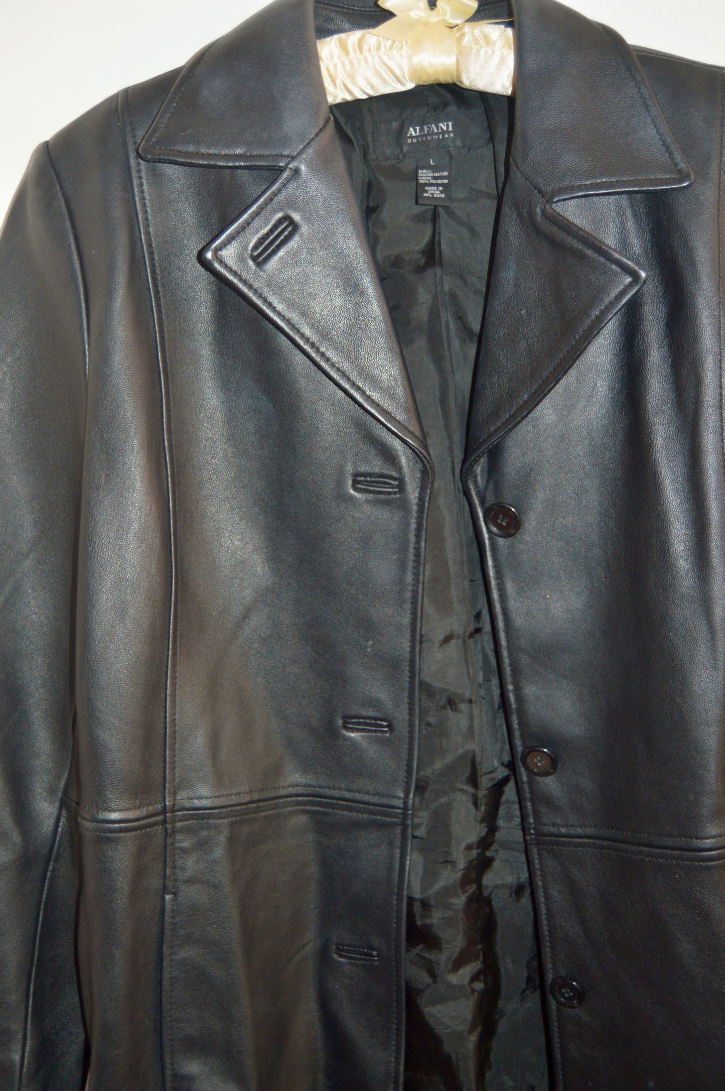 Vintage Alfani leather trench