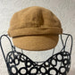 Papillon tan wool baker boy hat