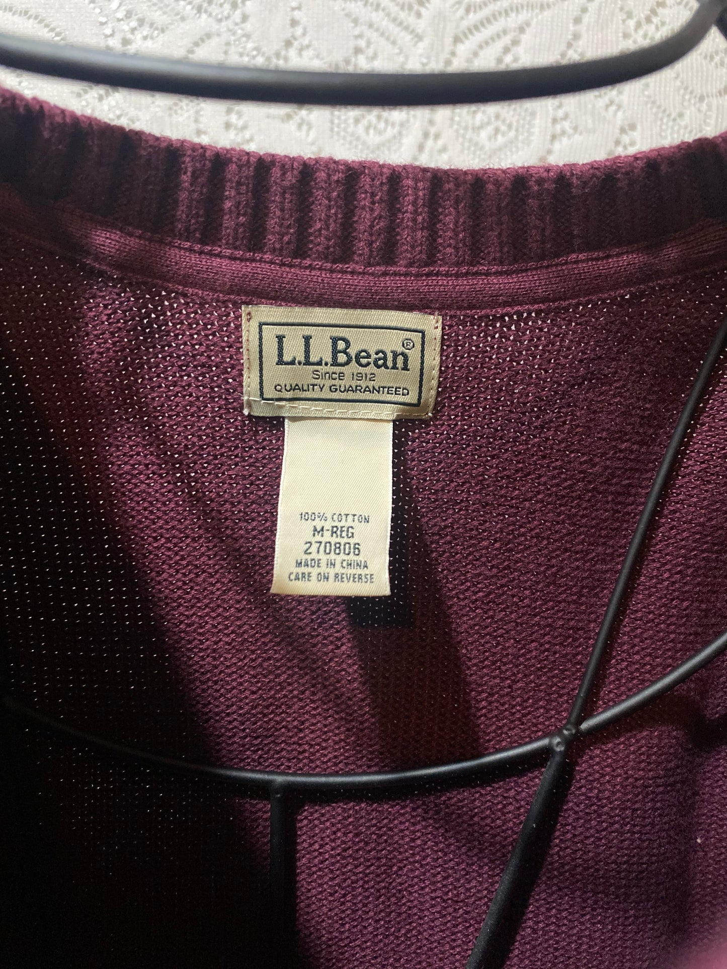 LL Bean Plum sweater