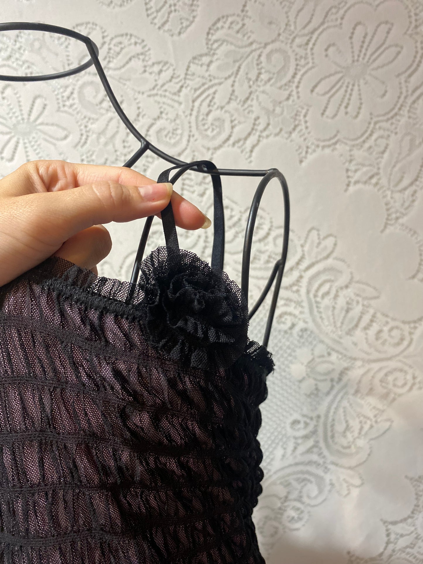 Vintage custom pink and black maxi