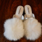 Jeffrey Campbell fur metallic flats