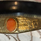 AMEDEO SCOGNAMIGLIO NYC CAMEO BLACK ENAMEL CUFF BANGLE BRACELET