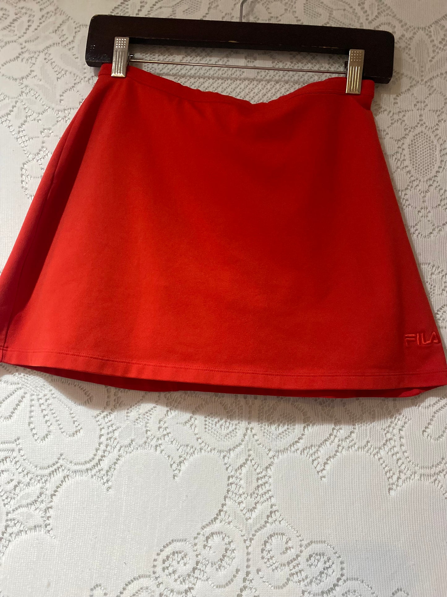 Red FILA skort