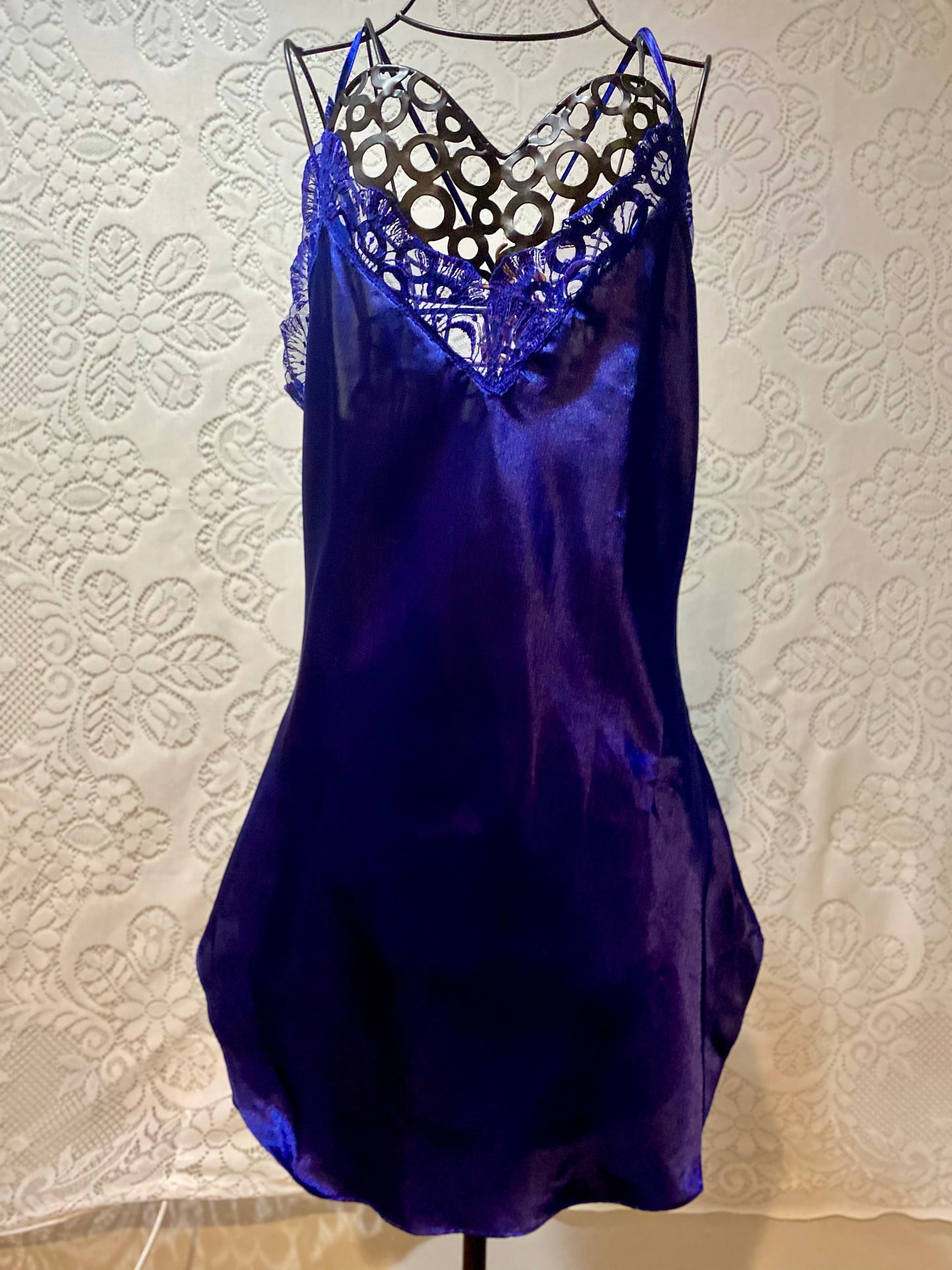 VS gold label purple slip dress