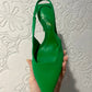 Green Zara kitten heels