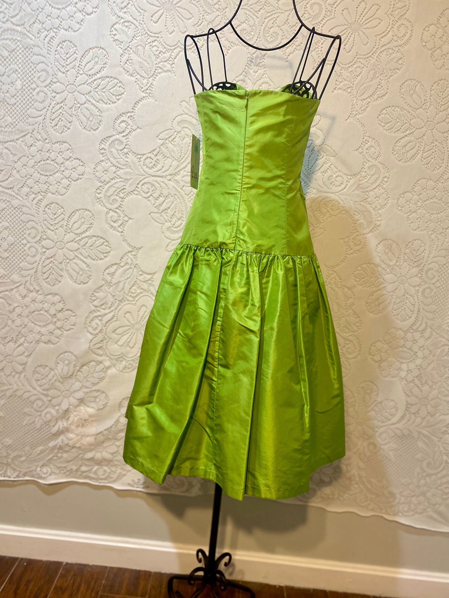 Vintage Lily Pulitzer silk strapless line dress