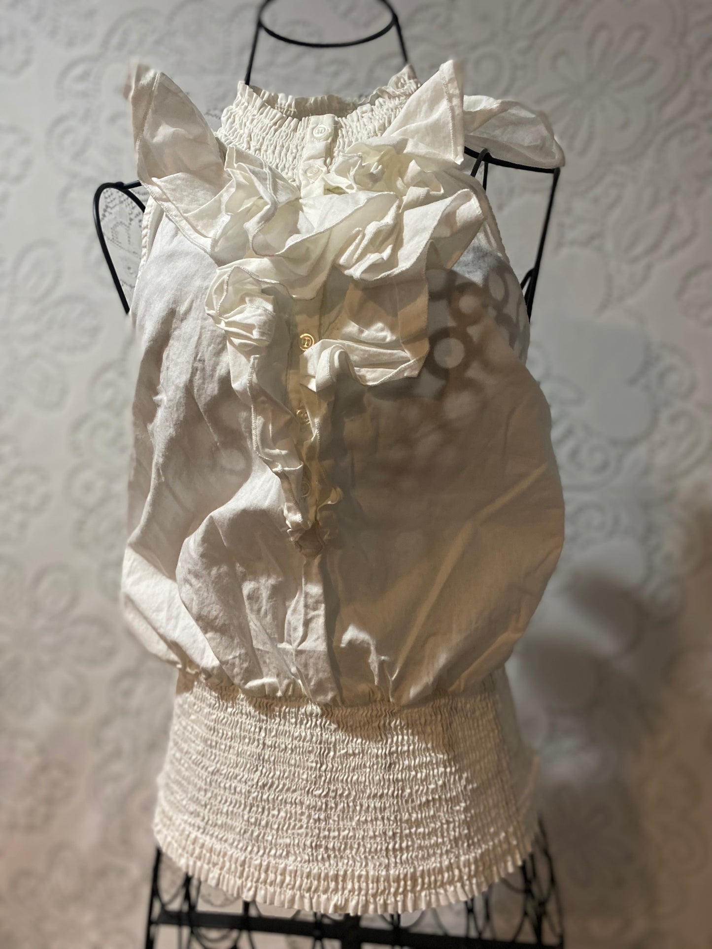 Vintage Strawberry ruffle halter