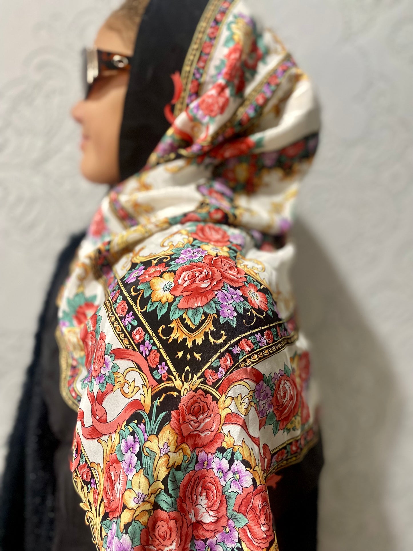 Vintage Floral Scarf 01