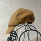Papillon tan wool baker boy hat