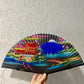 Handpainted vintage fan