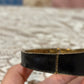 AMEDEO SCOGNAMIGLIO NYC CAMEO BLACK ENAMEL CUFF BANGLE BRACELET