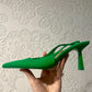 Green Zara kitten heels