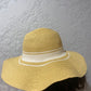 White striped sun hat