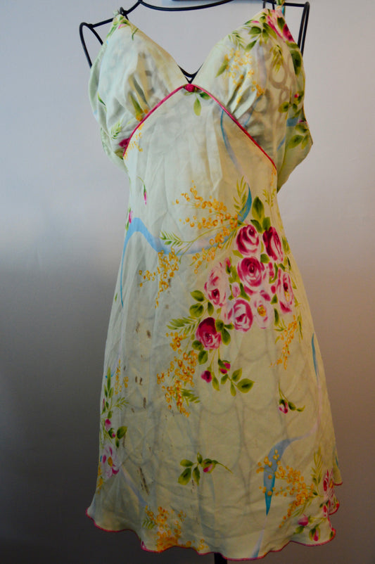 Vintage Oscar De La Renta floral slip