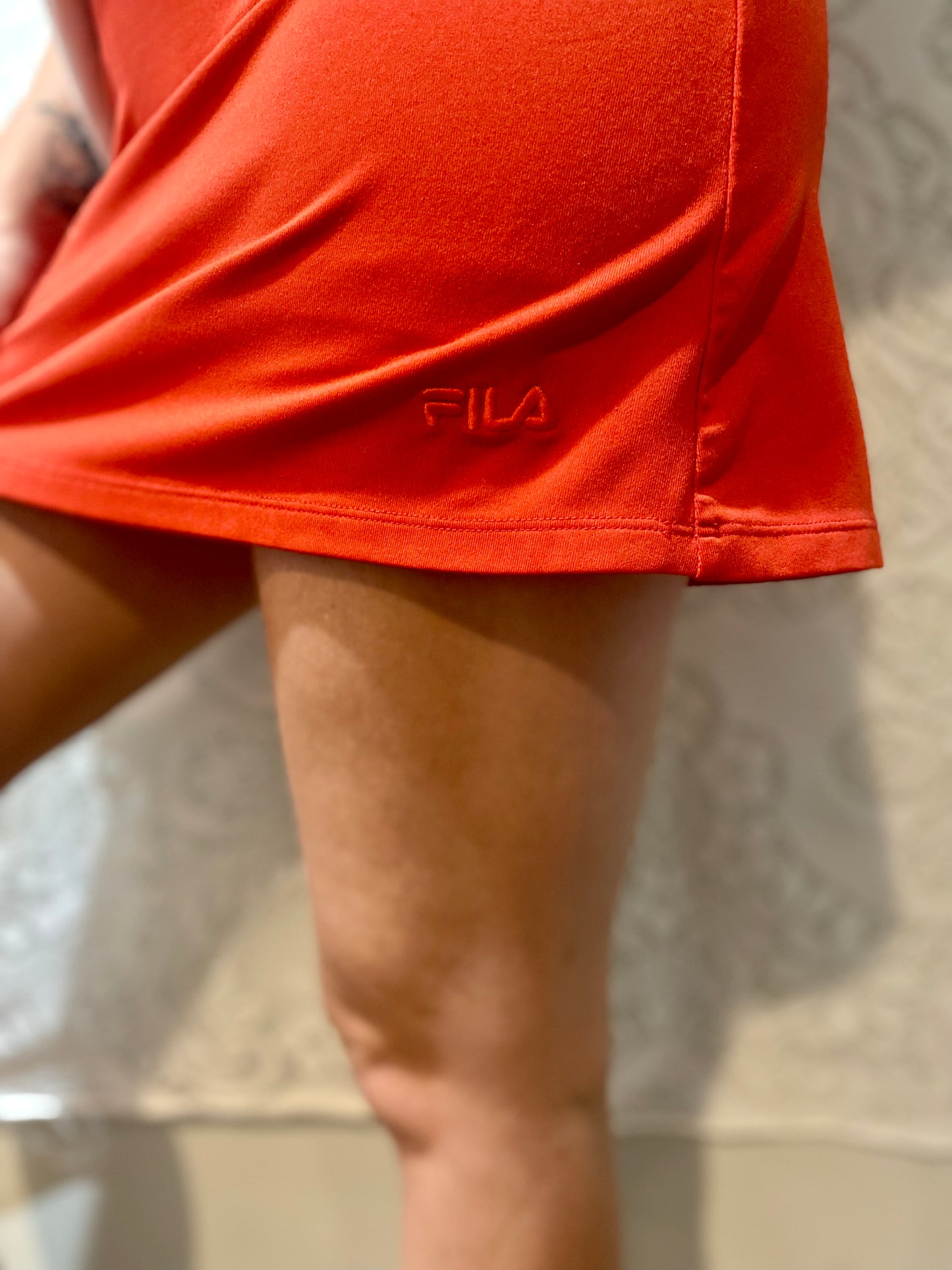 Red FILA skort