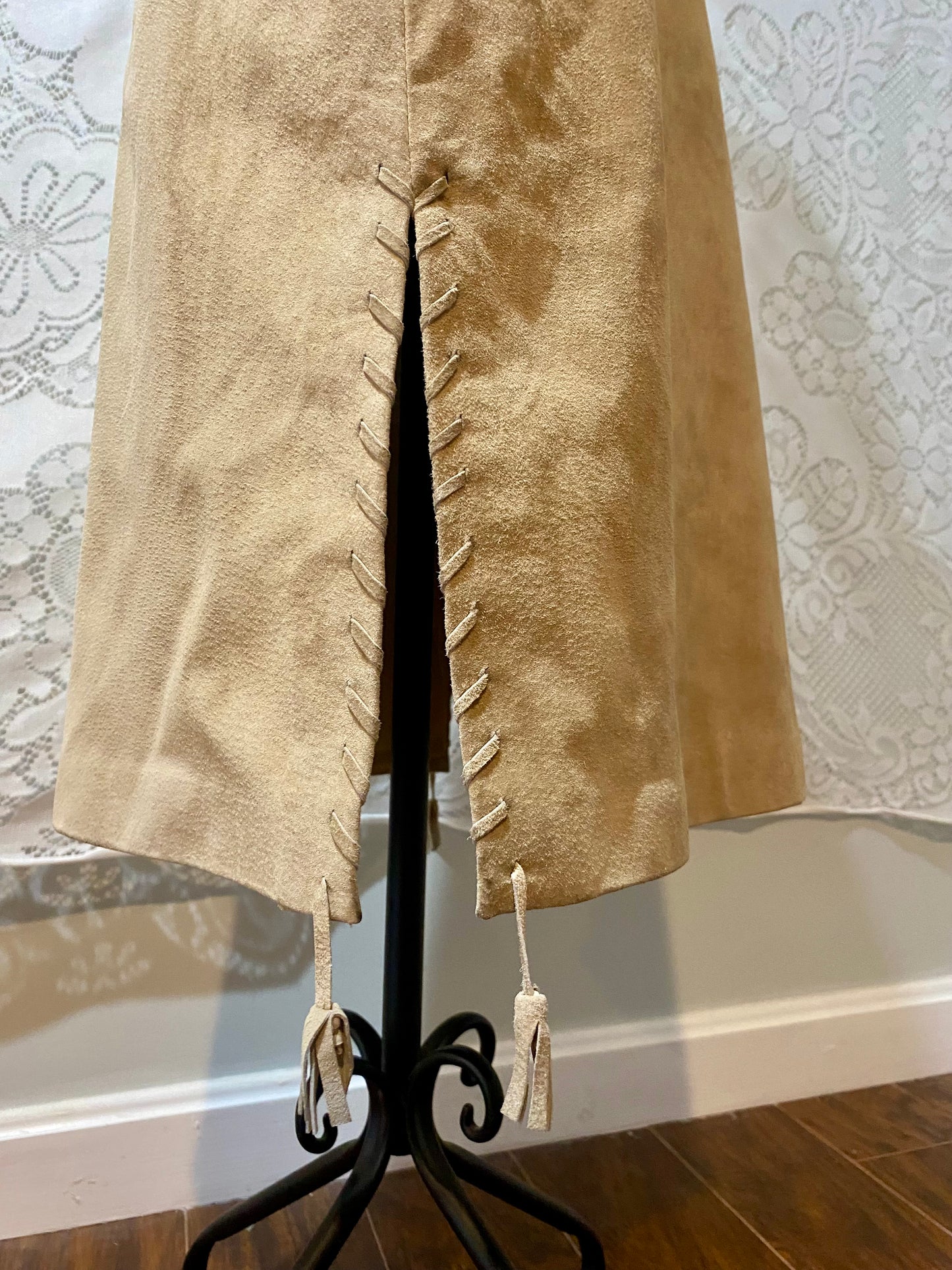 Westbury Leather maxi skirt