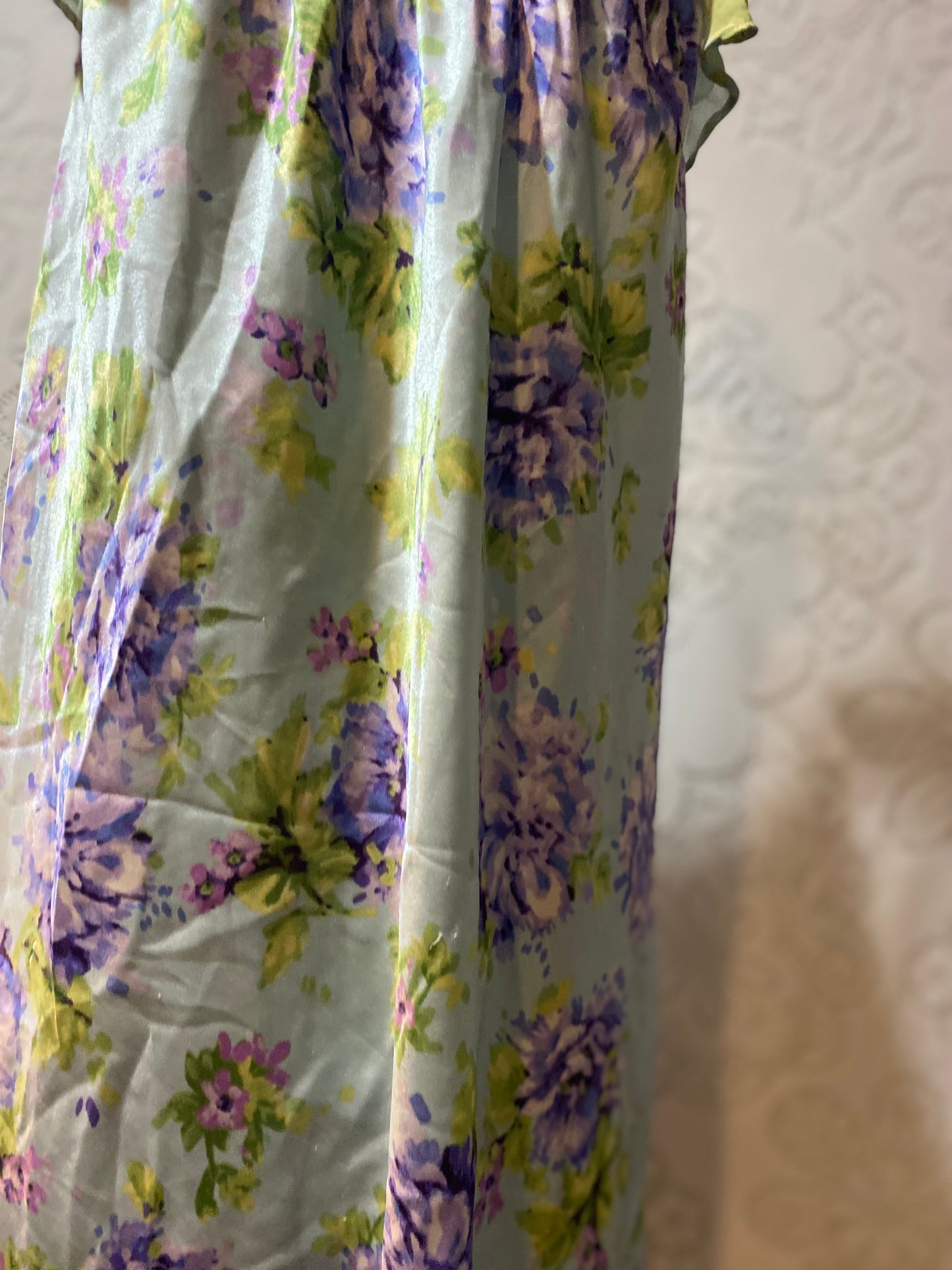 Vintage Oscar De La Renta floral lingerie dress