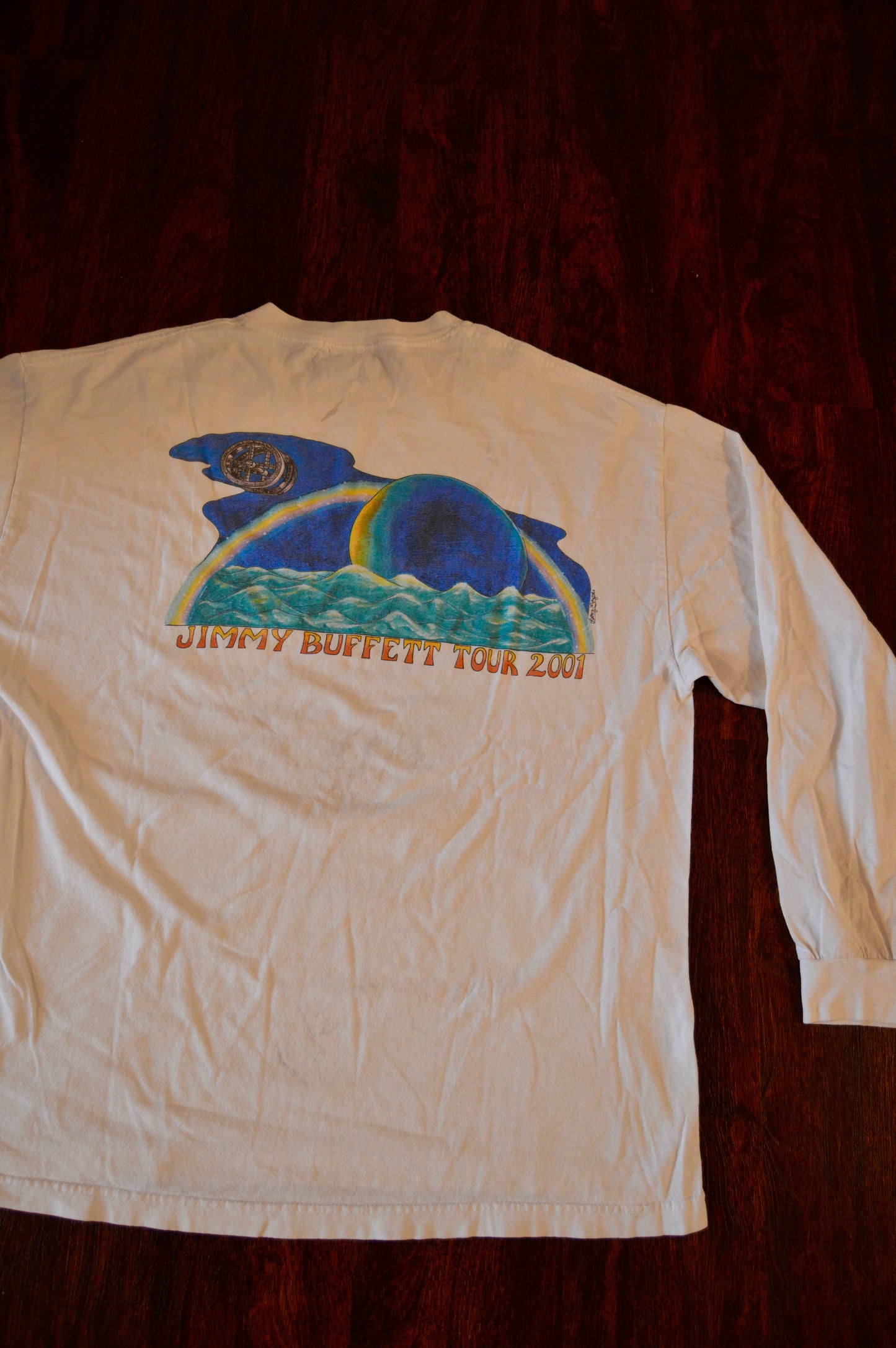 2001 Jimmy Buffet Beach Odyssey Space Graphic Band tee