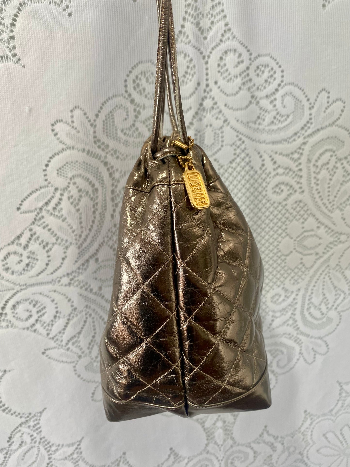 Vintage Lisette Metallic bucket bag