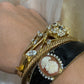 Vintage gold tone twist bangle