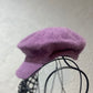 Vintage purple angora hat