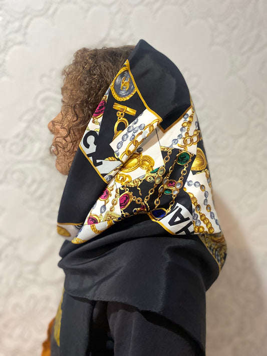 Vintage Chanel silk scarf