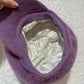 Vintage purple angora hat