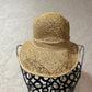 Tan straw visor hat