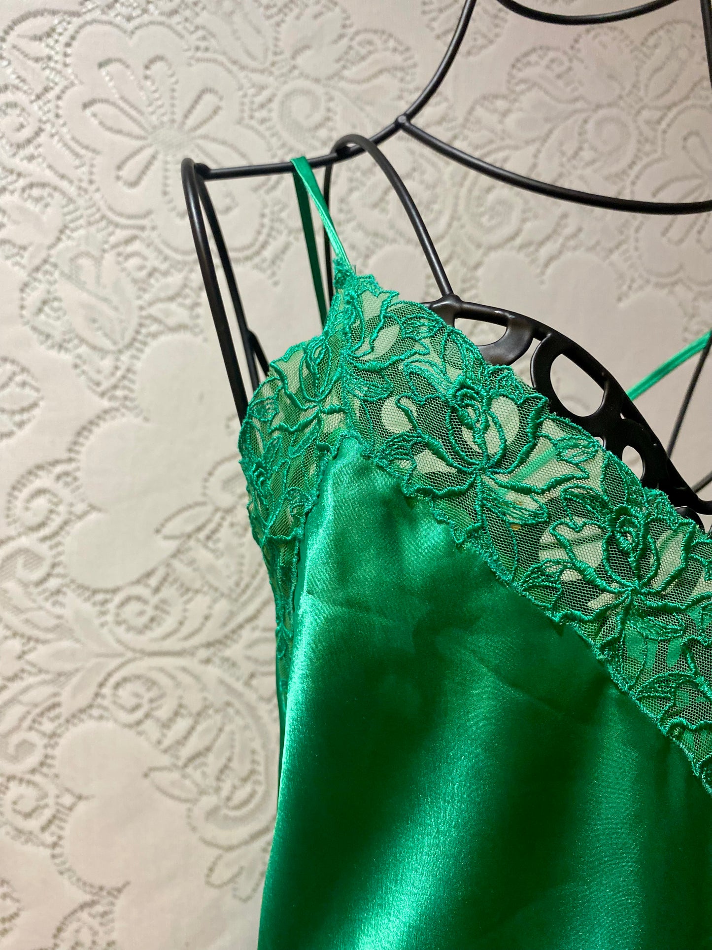 VS gold label green slip dress