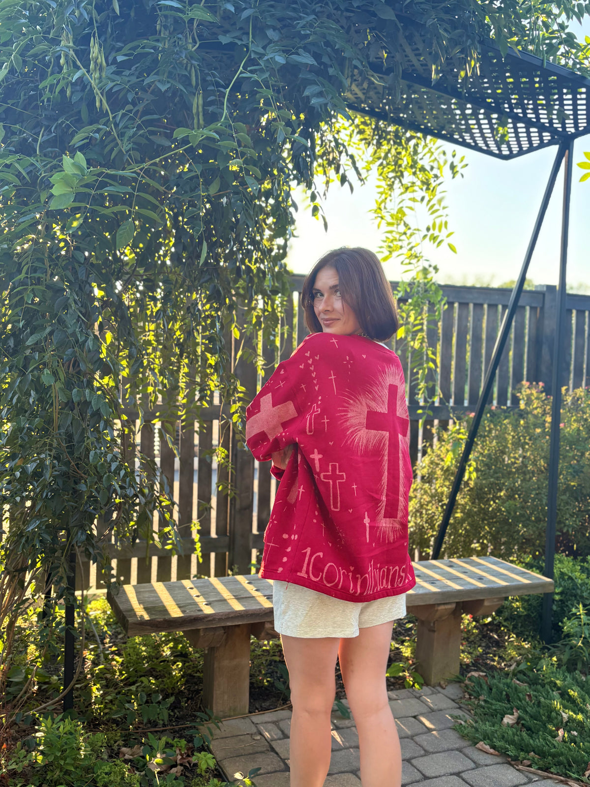Cherry Corinthians throw on!