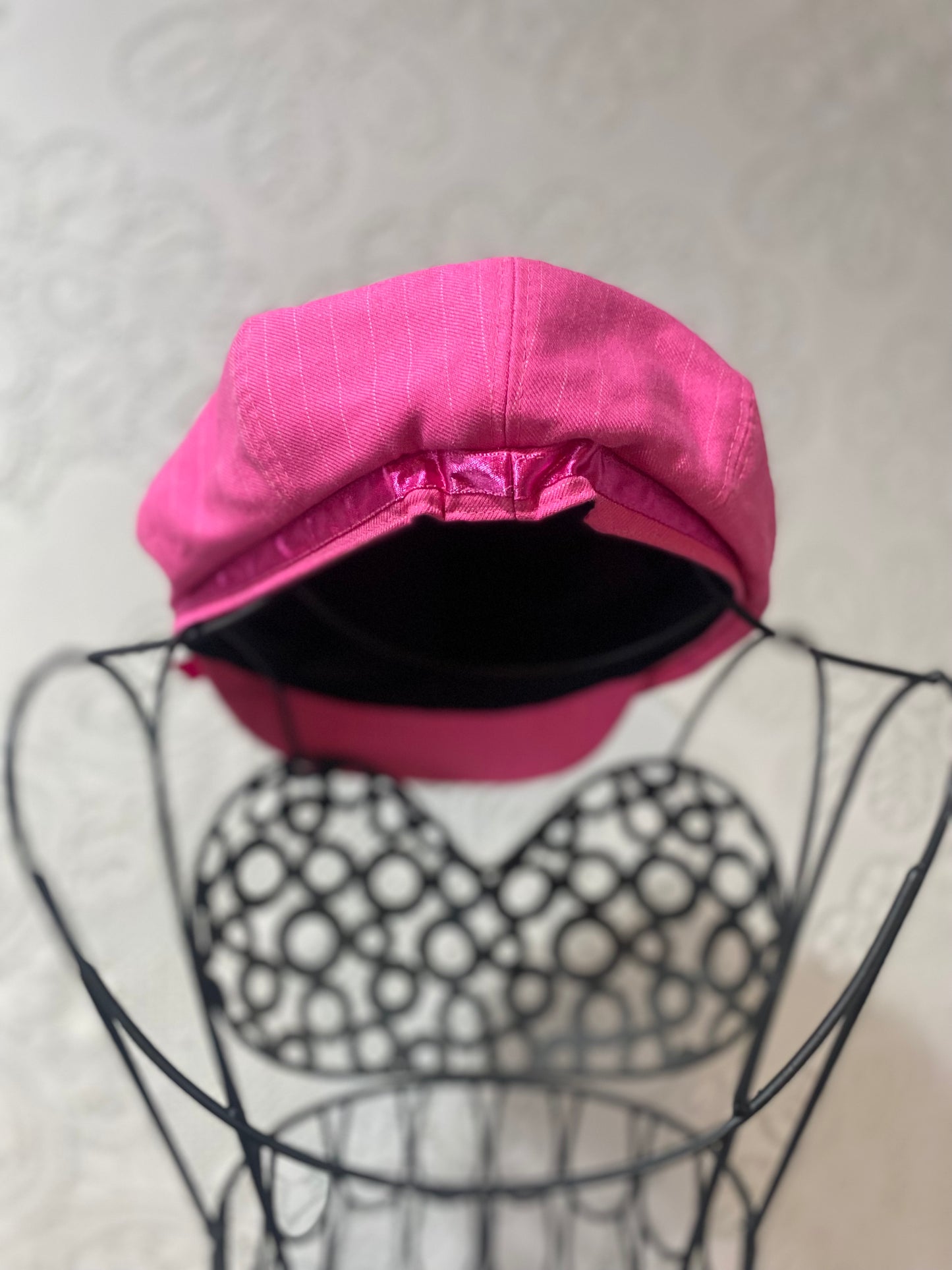 D&Y NY pink pinstripe hat