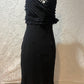Vintage Lapis embroidered silk LBD