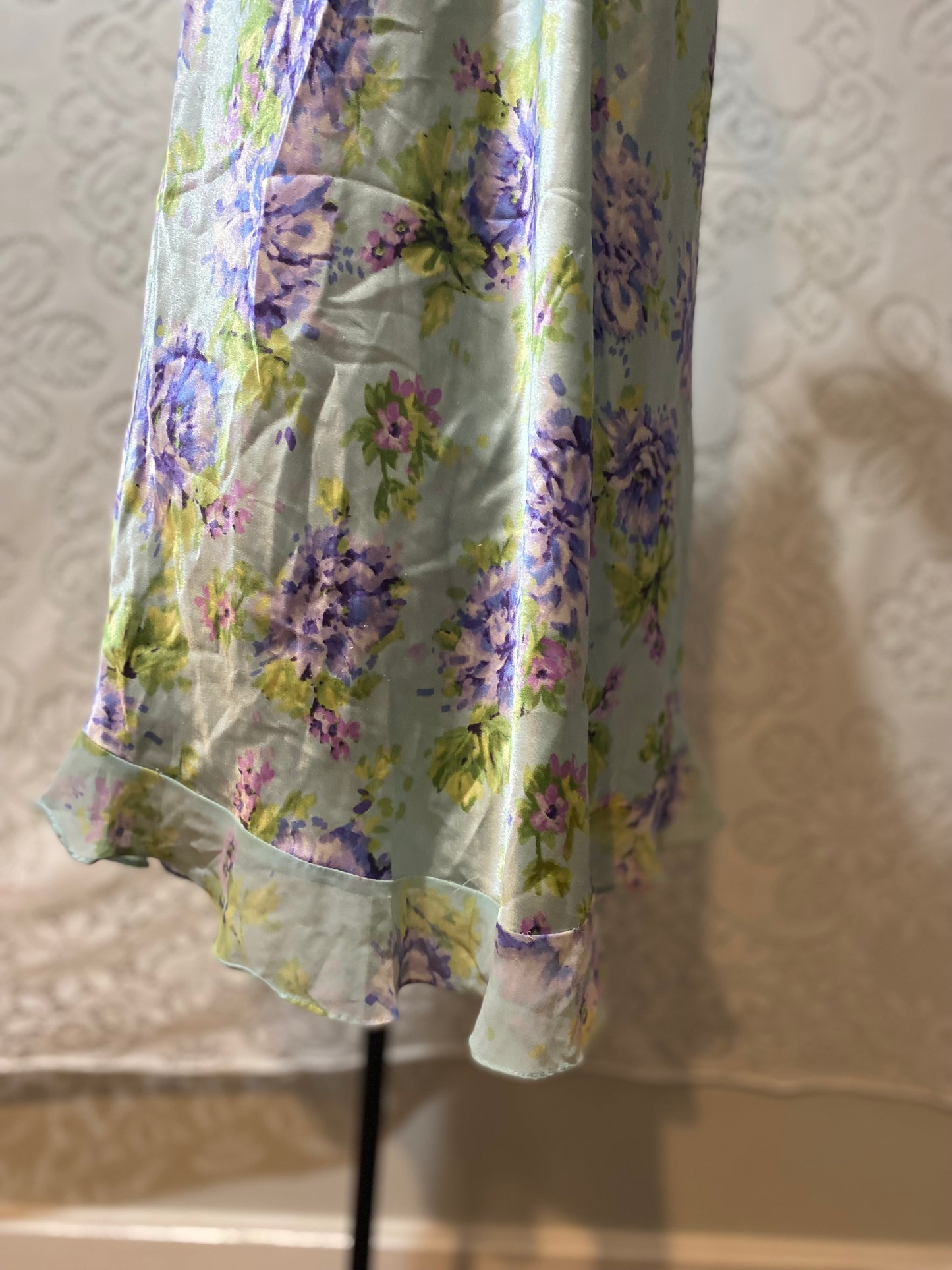 Vintage Oscar De La Renta floral lingerie dress