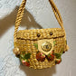 Vintage 50’s woven strawberry purse